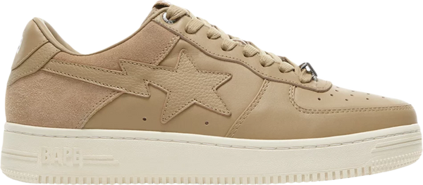 Bapesta Low - Suede Heel (Beige)