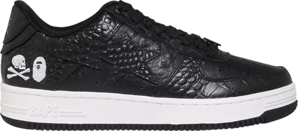 Bapesta - Black Crocodile & Ostrich