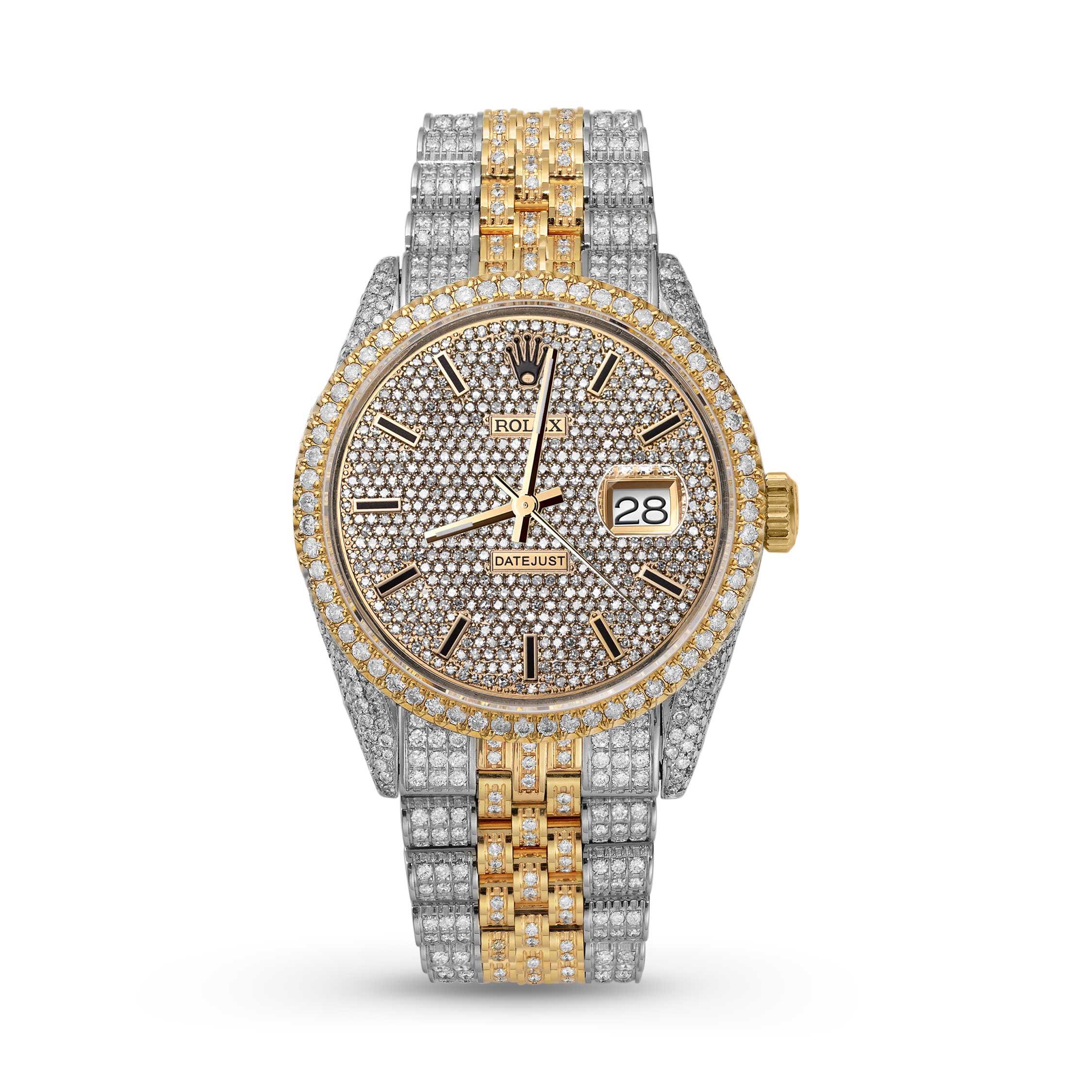 ICED OUT DATE 41MM WATCH